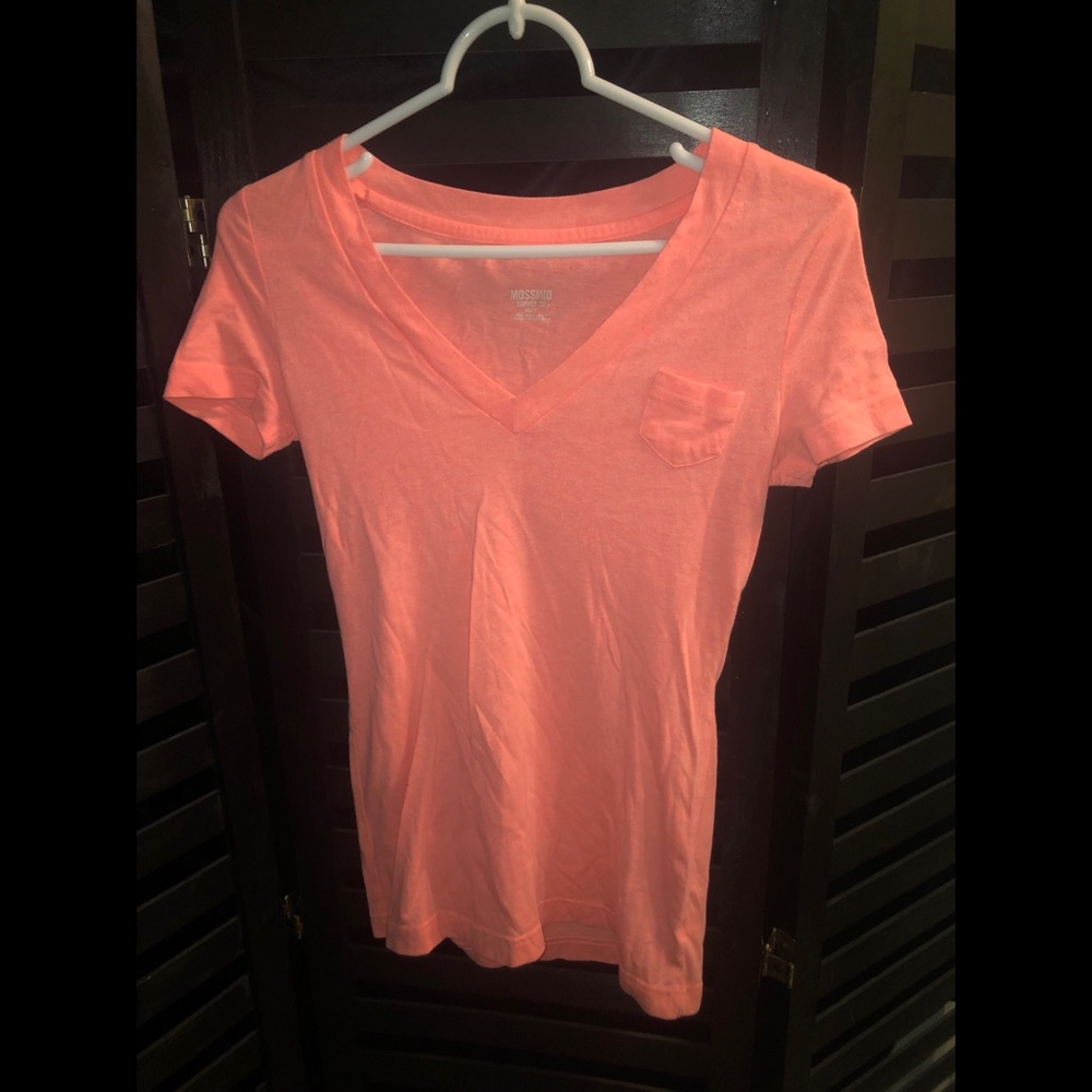 Salmon V-neck Tee Shirt